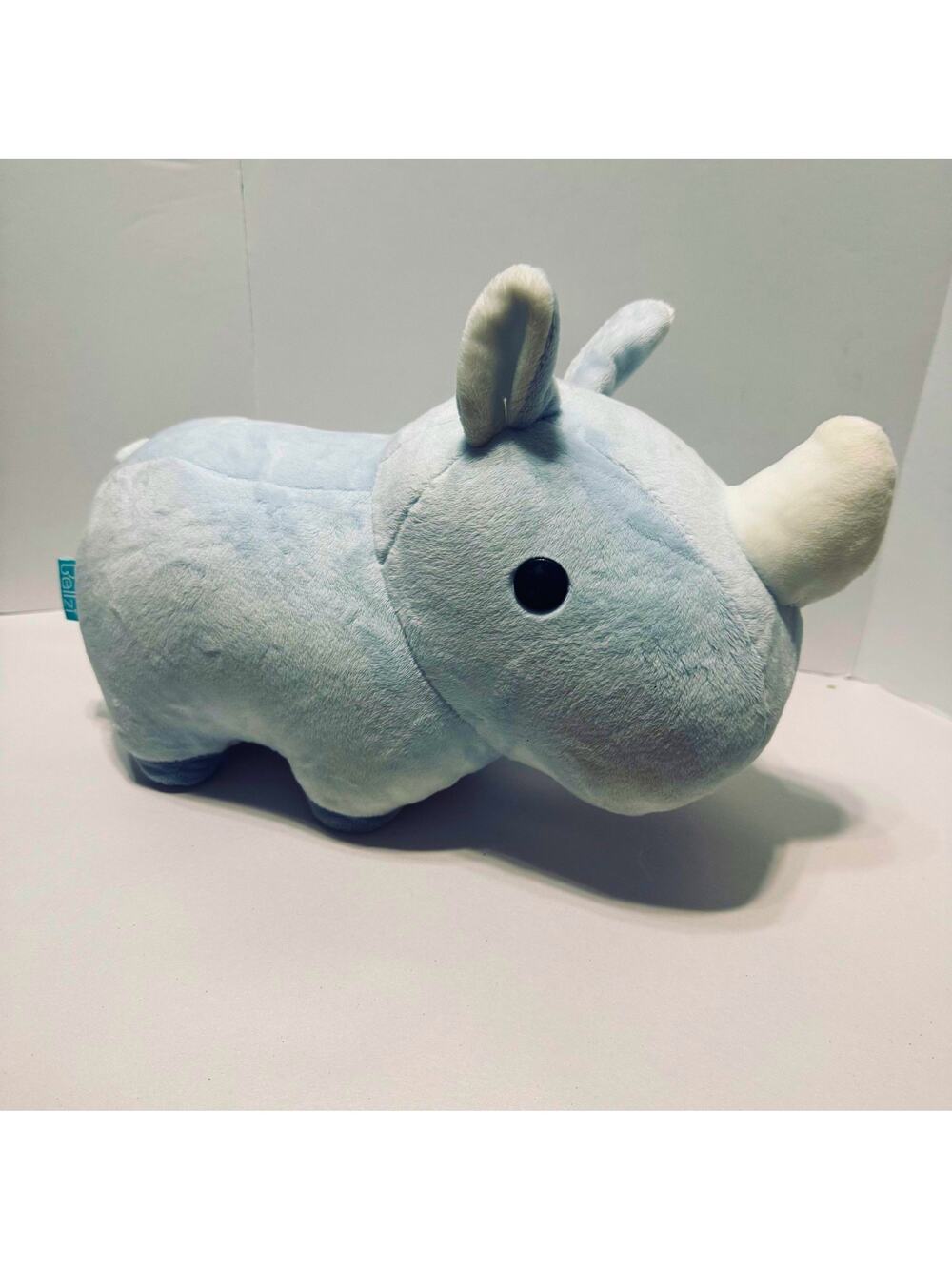 Bellzi Plush Baby Blue Rhini Rhino 12" Soft Stuffed Animal Nursery Jungle Decor